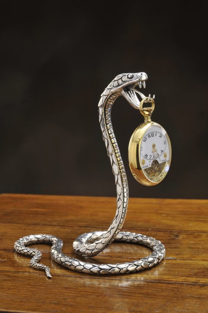 serpente porta orologio in argento