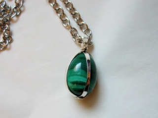 pendente argento malachite