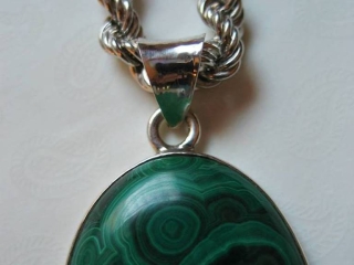 gioiello argento e malachite